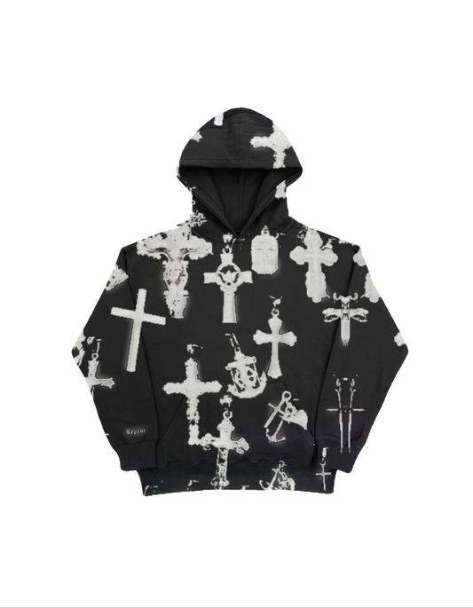 PENDANT CROSSES HOODIE